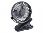 Kliimaseadmed // Ventilaatorid // 44-506# Wentylator biurkowy z klipsem 10cm usb+akumulator czarny