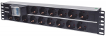 Intellinet 19" 2U Rackmount 15-Output Power Distribution Unit (PDU), EU CEE 7/3 Outlets, With Double Air Switch, Built-in 3 m (10 ft.) Power Cord with EU CEE 7/4 Plug