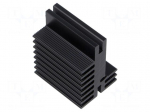 Heatsink: extruded | T | black | L: 37.5mm | W: 30mm | H: 45mm | Thread: M3