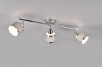 Trio Arosa spot 3-pc E14 chrome/grey gaismeklis 812100306 4017807581140