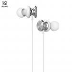 iKaku KSC-402 Universal Lightweight HiFi In-Ear Headphones 3.5mm with Microphone 1.2m White