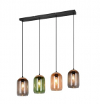 Trio Cork piekarama lampa 4-pc E27 multicolor brushed steel 364600417 4017807622997