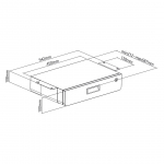 Maclean MC-461 Under Desk Lockable Drawer 5kg Organizer Black max 5kg