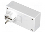 Enclosure: for power supplies | X: 65mm | Y: 120mm | Z: 40mm | white