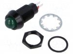 Indicator: LED | prominent | green | 24&divide;28VDC | &Oslash;12.7mm | IP67