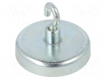 Magnet: permanent | hard ferrite | 125N | 40mm | with hook