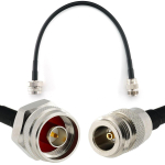 Rangeful N Male Hex / N Female 30cm koaksiaalkaabel &mdash; HF240 (vastab LMR240) HF240-NMH-NF-0.3