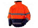 Work jacket | Size: S | orange-navy blue | warning