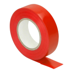 Uued tooted // Zestaw 10 taśm izolacyjnych 19mm, czerwona, uniepalniona, grubość 0,13mm, długość 20m