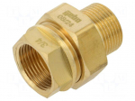 Splice terminal: double connector | brass CW617N | Thread: G 3/4"
