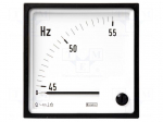 Meter: frequency | on panel | analogue,mounting | 72x72mm | 55&divide;65Hz