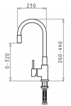 Kitchen mixer PYRAMIS FLESSI black edition