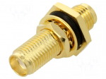 Coupler | SMA female x2 | Insulation: PTFE | 50&Omega; | brass | 6GHz | IP67