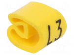 Marker: cable | Marking: L3 | 4&divide;10mm | PVC | yellow | leaded | PA-2 | L: 4mm
