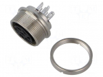 Connector: M16 | socket | female | PIN: 6 | 5A | 150V | soldering | straight