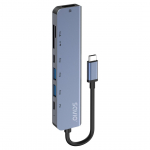 Savio AK-82 interface hub USB Type-C 5000 Mbit/s Black