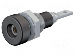 Laboratory connector: 2mm banana | socket | 10A | 23mm | black | 60VDC