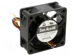 Fan: DC | axial | 12VDC | 60x60x25mm | 84m3/h | 53dBA | ball | 11000rpm