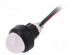 Indicator: LED | prominent | 230VAC | Cutout: &Oslash;13mm | 300mm leads