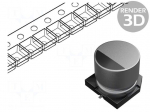 Capacitor: electrolytic | SMD | 1000uF | 63VDC | &Oslash;18x21.5mm | 4000h