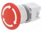 Switch: emergency stop | Stabl.pos: 2 | 22mm | red | Illumin: none | IP65