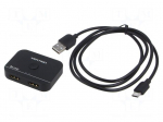 Splitter | HDMI 2.1 | 4K,8K | black | Input: HDMI socket,USB C socket