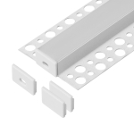 T&ouml;&ouml;riistad ja m&otilde;&otilde;teseadmed // Uued tooted t&ouml;&ouml;riistade, tarvikute kategoorias // Zestaw: profil aluminiowy do taśm LED, 2000 x 55,8 x 12,5 mm, natynkowy, biały, klosz mleczny, 4 zaślepki