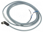 Cable: for sensors/automation | M8 | PIN: 3 | angled | 2m | plug | 60VDC
