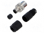 Connector: M12 | plug | PIN: 5 | male | 60V | straight | push-lock | 4A