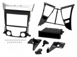 Radio mounting frame | Hyundai | 2 DIN | black and silver