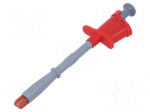 Clip-on probe | crocodile | 20A | red | Grip capac: max.18mm | 1000V