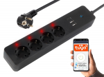 T&ouml;&ouml;riistad ja m&otilde;&otilde;teseadmed // Uued tooted t&ouml;&ouml;riistade, tarvikute kategoorias // 98-423# Inteligentna listwa zasilająca czarna 1,5m 2xusb+usb-c wifi tuya