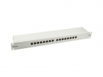 Equip 327316 Premium 16-Port Cat.5e Shielded Patch Panel, Light Grey