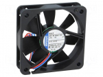 Fan: DC | axial | 60x60x15mm | 29m3/h | 27dBA | slide bearing | 3900rpm
