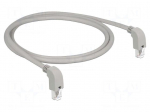 Patch cord | S/FTP | Cat 6 | RJ45 down angled plug,both sides | Cu