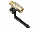 Ball valve | max.25bar | nickel plated brass | -15&divide;90&deg;C