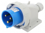 Connector: AC supply 3-phase | socket | male | 32A | 230VAC | IEC 60309