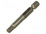 Screwdriver bit | hex key | HEX 5mm | 1/4" | Overall len: 50mm