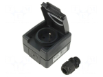 Connector: AC supply | power supply | socket | 2P+PE | 250VAC | 16A