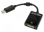 Adapter | DisplayPort plug,DVI-I (24+5) socket | 0.12m | black