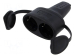 Connector: AC supply | socket | 2P+Z | Type: Schuko | Colour: black