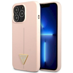 Guess GUHCP13LSLTGP Silicone Triangle Hardcase for iPhone 13 Pro / 13 6,1" / pink