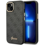 Guess GUHCP14MHG4SHK Hardcase 4G Vintage Gold Logo for iPhone 14 Plus / 15 Plus 6.7" / black