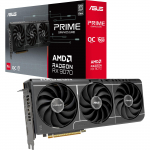 ASUS Radeon RX 9070 OC PRIME EVO Edition 16GB, graphics card grey, RDNA4, GDDR6, 3x DisplayPort, 1x HDMI