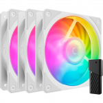 Cooler Master Mobius 120P ARGB 120x120x25, case fan (white, 3-pack)