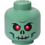 Room Copenhagen LEGO Storage Head Skeleton, storage box green/black, small