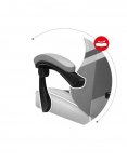 Huzaro FORCE 4.4 PC gaming chair Bucket (cradle) seat Grey, White