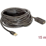 USB-kaabel Delock USB-A - 15 m Black (82689)