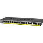 NETGEAR GS116LP PoE Switch 16 Port Gigabit Ethernet LAN Switch mit 16x PoE+ 76W (Plug-and-Play Netzwerk Switch PoE 16 Ports, l&uuml;fterlos, 19 Zoll Rack-Montage), Black