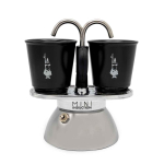 Bialetti 7310 Espresso valmistamise komplekt Mini induktsioon 2 tassi + 2 klaasi Black